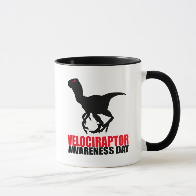 Mug Journée de sensibilisation au Velociraper (Droite)
