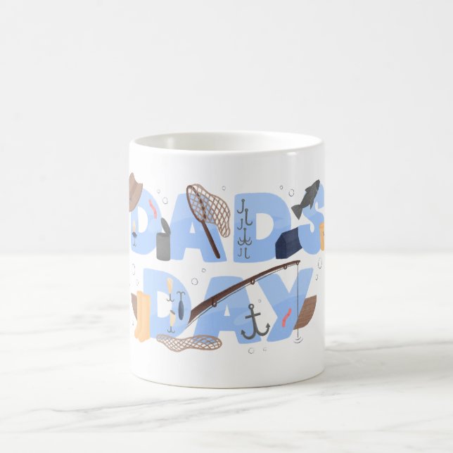 Mug Journée des pères amateur de pêche mignon (Centre)