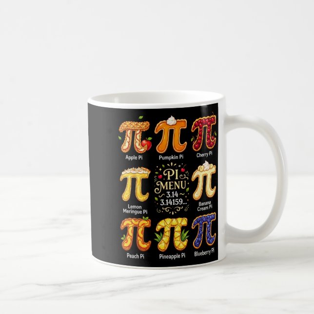 Mug Journée drôle de Pi 3.14 Menu Pi Fruit Amateur de  (Droite)