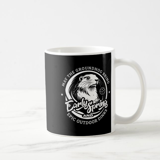 Mug Journee drôle des marmottes début de printemps pou (Droite)
