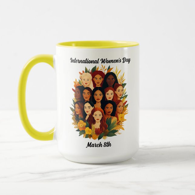 Mug Journée internationale de la femme - Célébrer les  (Gauche)