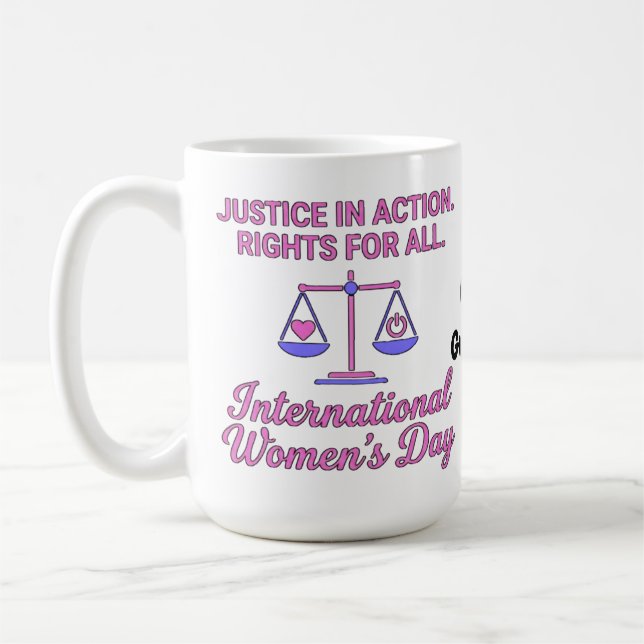 Mug Journée internationale des femmes Justice en actio (Gauche)