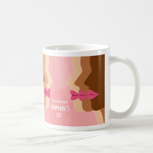 Mug journée internationale des femmes rose (Droite)
