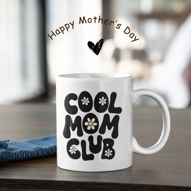 Mug Journée mère club mère cool (Cool mom club, trendy Mother’s Day gift.)