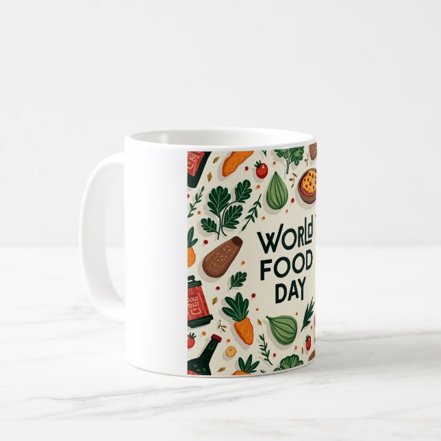 Mug "Journée mondiale de l'alimentation" "Une jour (Devant gauche)