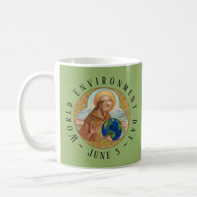 Mug Journée mondiale de l'environnement et Saint Franç (Gauche)