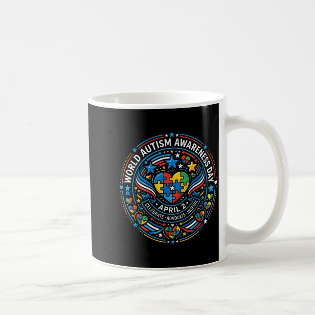Mug Journée mondiale de sensibilisation à l'autisme ru (Droite)