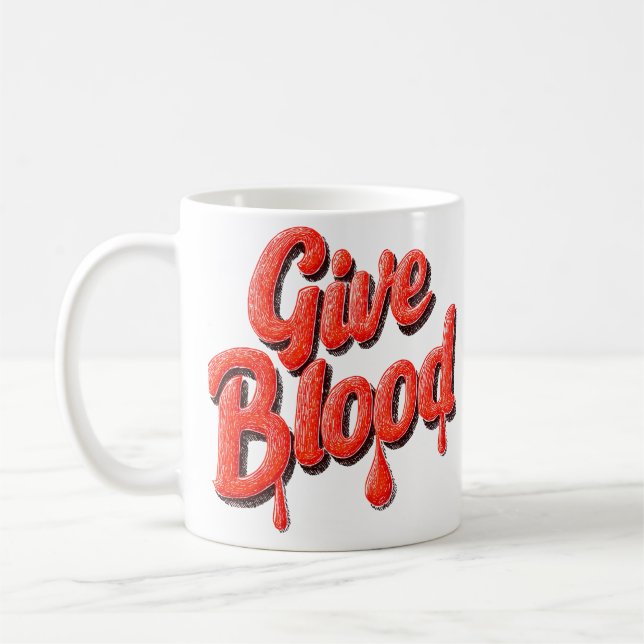 Mug Journée mondiale des donneurs de sang - Donnez du  (Gauche)