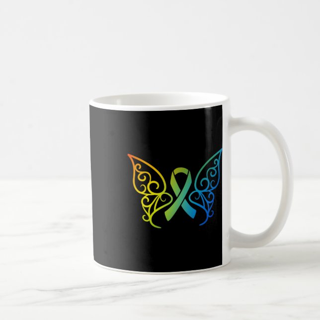 Mug Journée mondiale du cancer papillon 1  (Droite)