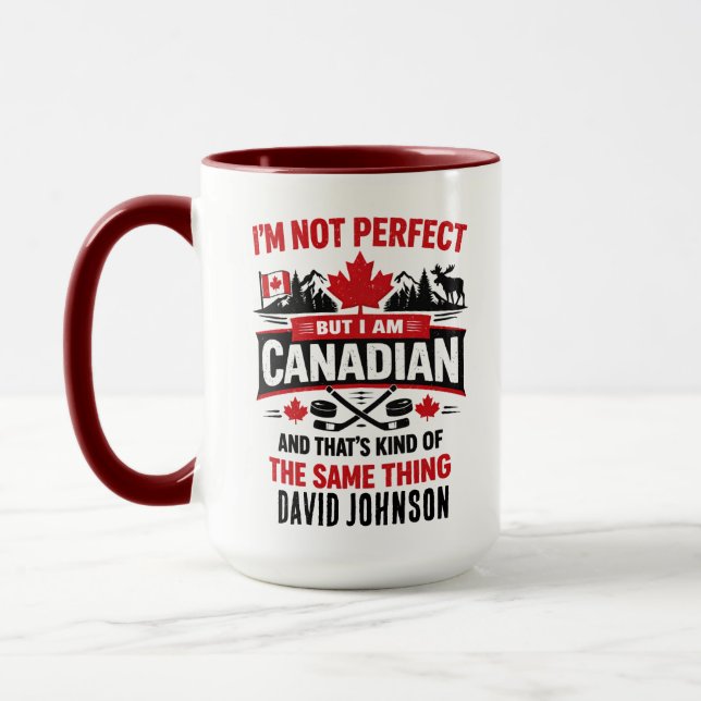 Mug Journée personnalisée du drapeau du Canada | Canad (Gauche)