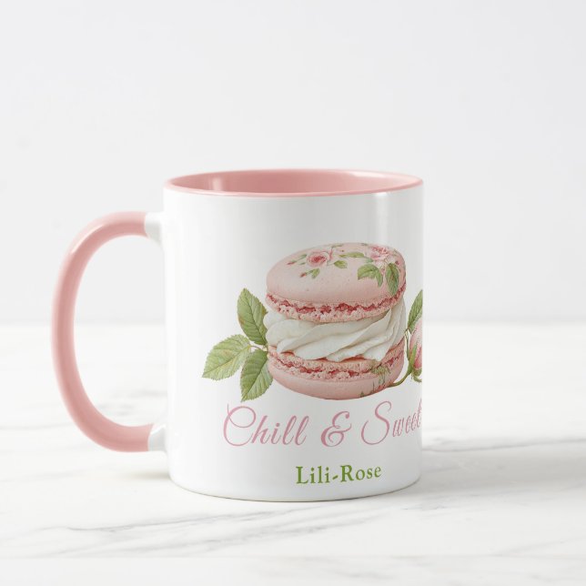 Mug Journée rose de sandwich à la crème glacée (Gauche)