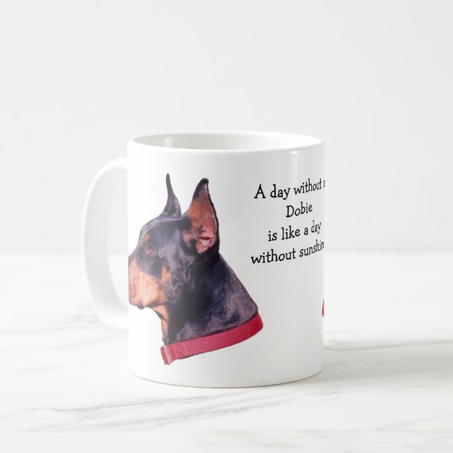 Mug Journée sans Dobie Doberman Photo (Devant gauche)