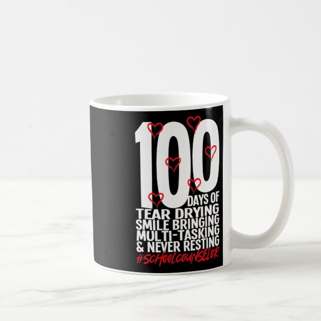 Mug Jours De Conseiller Scolaire 100e Jour De L'École (Droite)