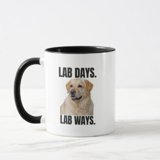 Mug Jours de labo, façons de labo – Café Labrador jaun