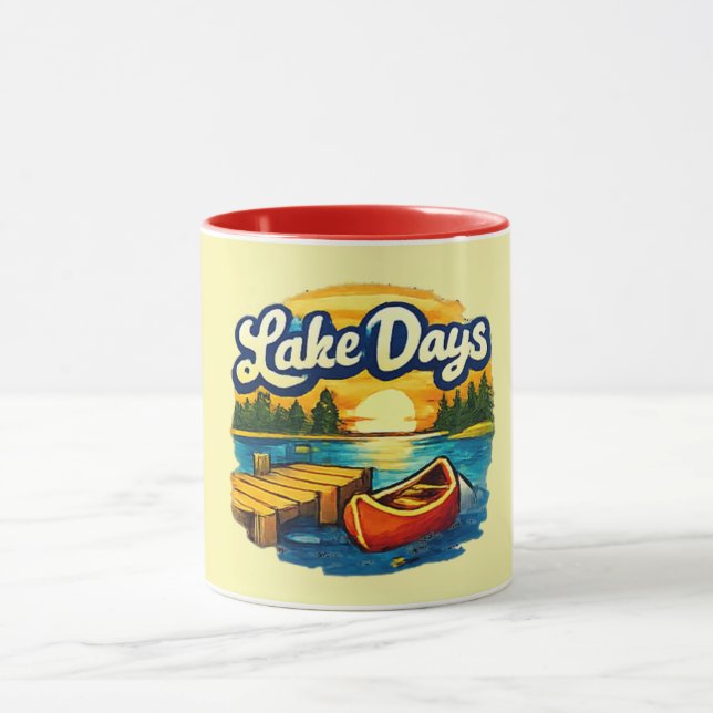 Mug Jours de Lac | Parfaite Vie d'Été au Lac (Centre)