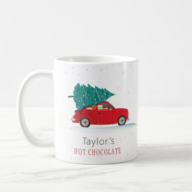 Mug Jours de Noël aux enfants mignons Personnalisé (Gauche)