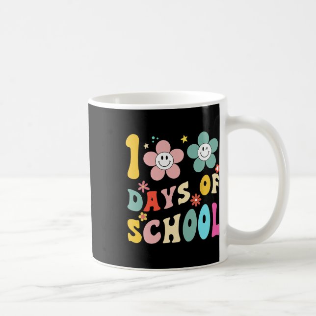 Mug Jours D'École Super 100e Jour Enseignant Enfant (Droite)