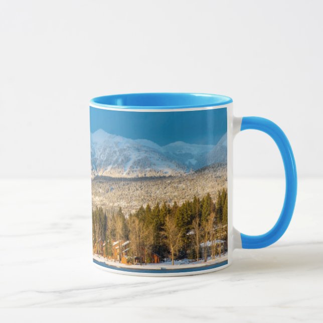 Mug Jours Derniers Lumière Sur Les Pistes De Ski De Ch (Droite)