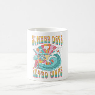 Mug Jours d'été, rétro façons conception de texte