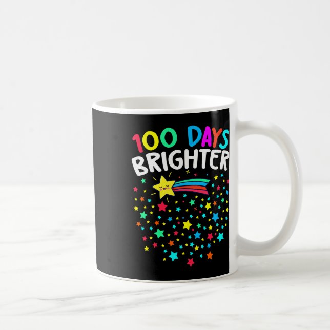 Mug Jours Plus Brighter Joyeux 100 Jours D'Enseignants (Droite)