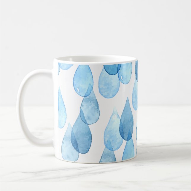 Mug Jours pluvieux : Motif aquarelle Vintage (Gauche)