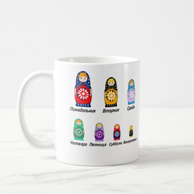 Mug Jours russes de la semaine (Gauche)