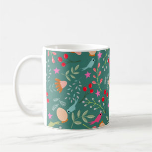 Mug Joy birds Noël vert