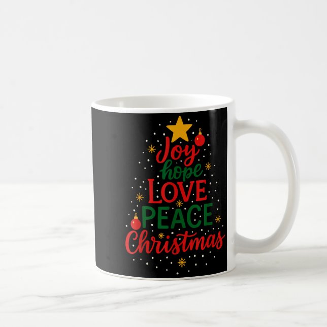 Mug Joy Hope Love Peace Christmas Merry Xmas Family Ma (Droite)