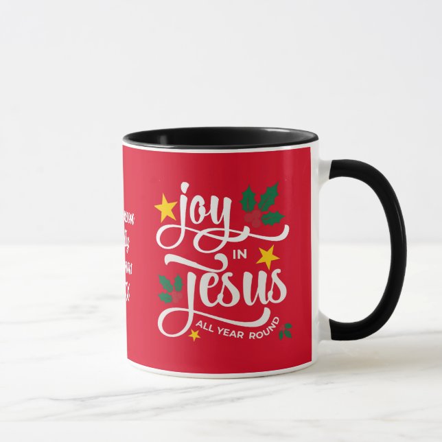 Mug JOY IN JESUS Family Name Christian Christmas (Droite)