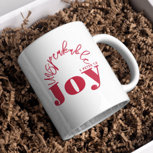 Mug Joy Inspirational Christian Modern Typographie Rou