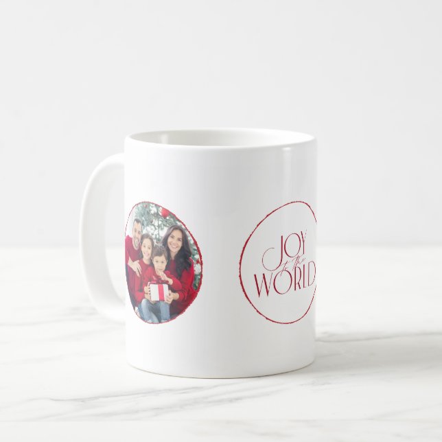Mug Joy to the World cadres photo Christmas/Holiday Co (Devant gauche)