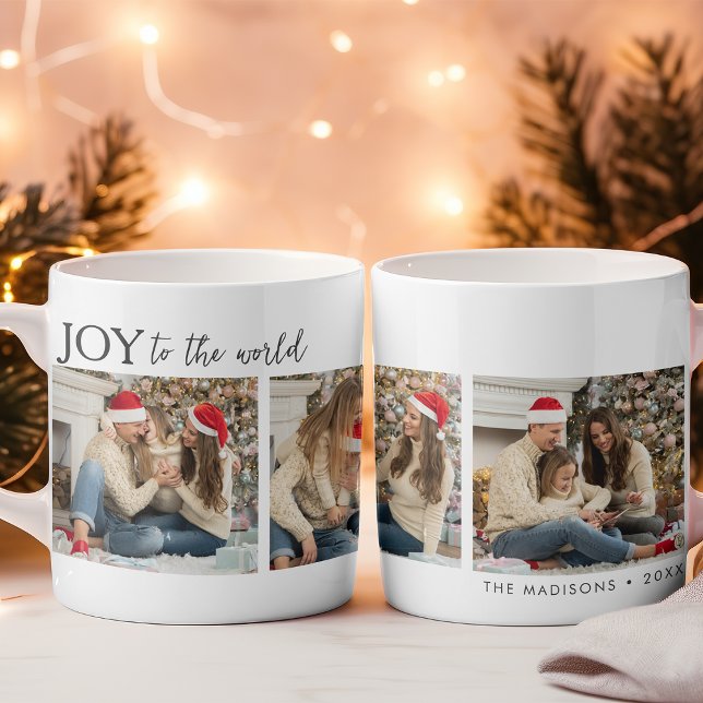 Mug Joy to the World Family Photo Noël (Créateur téléchargé)