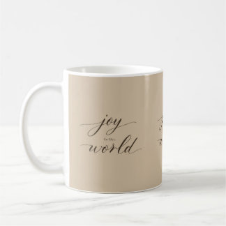 Mug Joy to the World Minimal Script de Noël