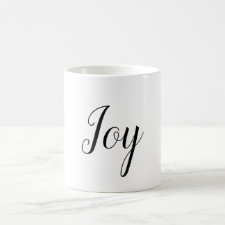 Mug Joy Vacances Minimal Blanc Élégant Texte