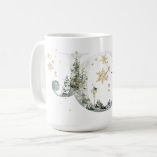 Mug Joy Winter Forest Letting Gold Snowflakes