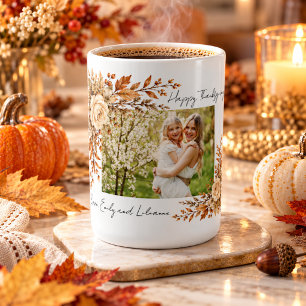 Mug Joyeuse Action de Grâce Fleur Photographie Automne