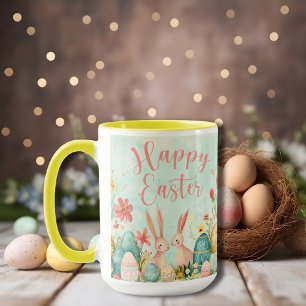 Mug Joyeuse aquarelle vert pâle de Pâques