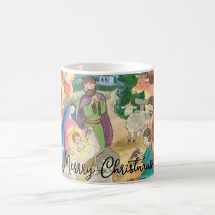 Mug Joyeuse carte de voeux de Noël, Little Jesus Chri