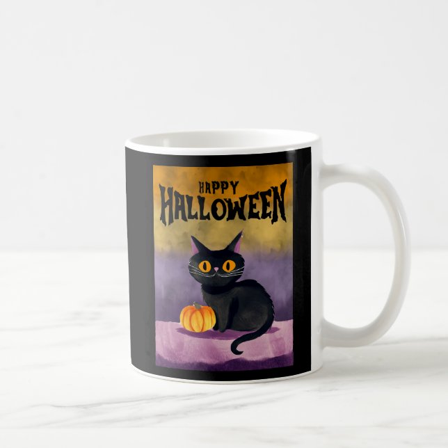 Mug Joyeuse chemise de chat Halloween (Droite)