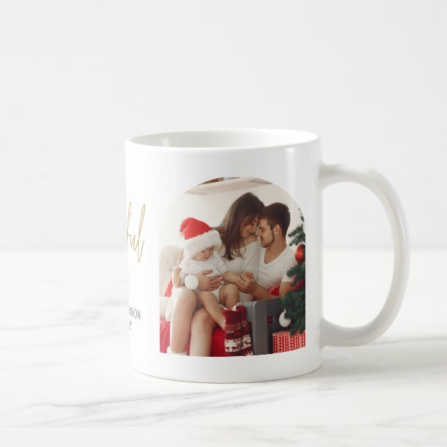 Mug Joyeuse Famille Moderne Vacances d'hiver 2 photos (Droite)