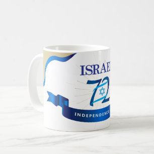Mug Joyeuse fête de l'indépendance d'Israël Étoile