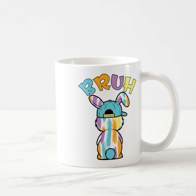 Mug Joyeuse fête de Pâques Drôle de lapin de Pâques co (Droite)