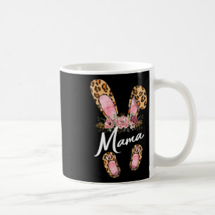 Mug Joyeuse fête de Pâques Léopard Floral Maman Lapin