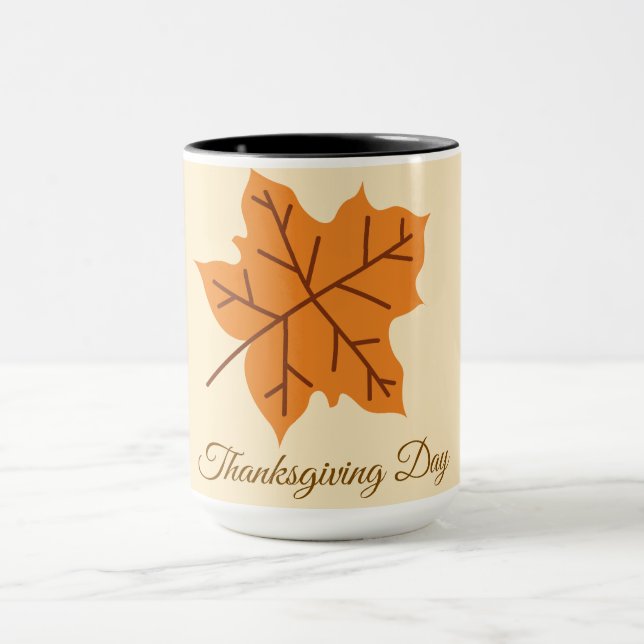 Mug Joyeuse fête de Thanksgiving, Saison d'automne, Mo (Centre)