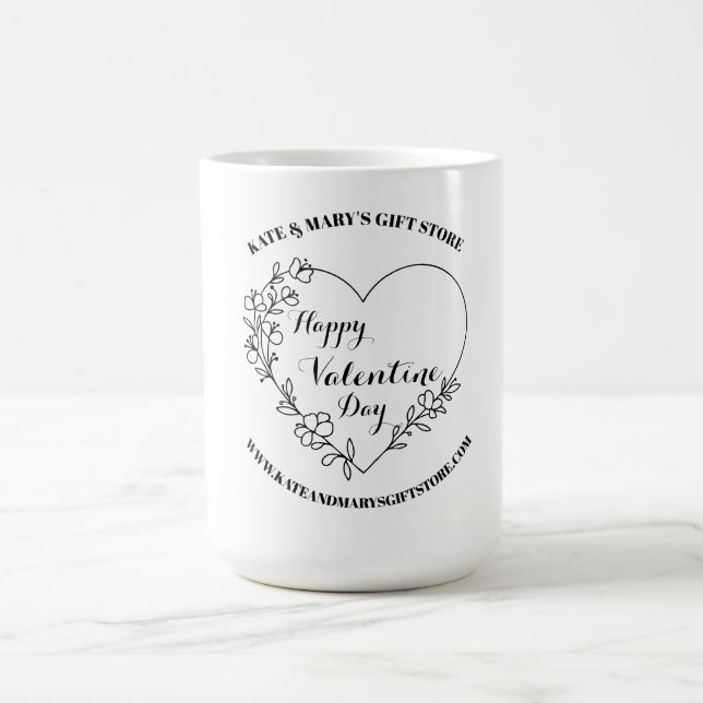 Mug Joyeuse Fête des Amoureux Nom de l'entreprise Site (Centre)