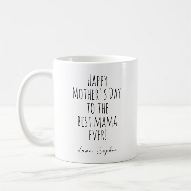 Mug Joyeuse fête des mères à la meilleure maman qui so (Gauche)