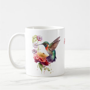 Mug Joyeuse Fête des Mères Aquarelle Fleurs et texte r