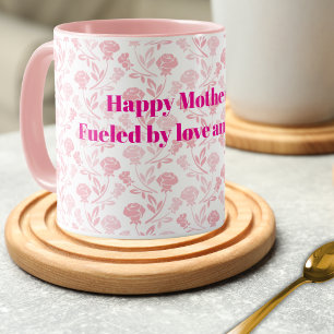 Mug Joyeuse fête des mères avec motif floral de roses
