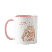 Mug Joyeuse Fête des Mères – Cadeau Chat Mignon &