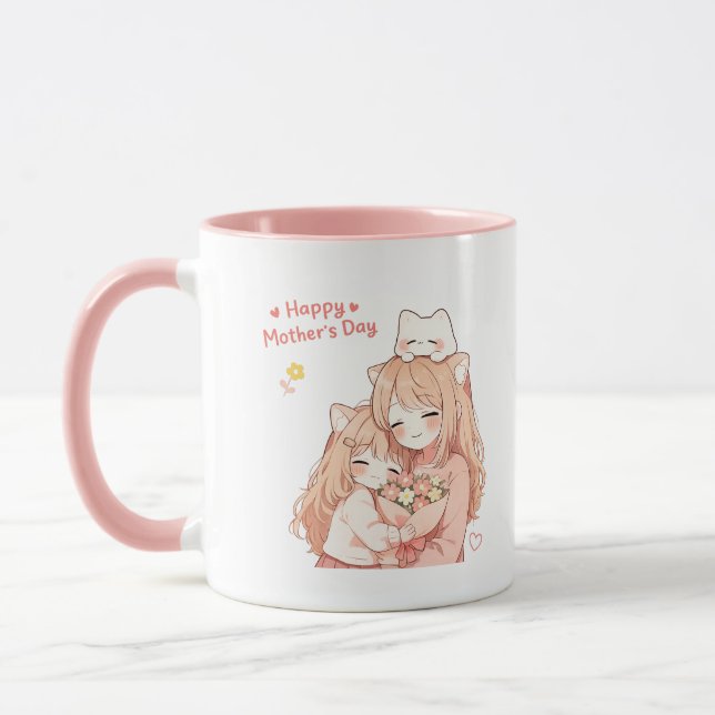 Mug Joyeuse Fête des Mères – Cadeau Chat Mignon &  (Gauche)